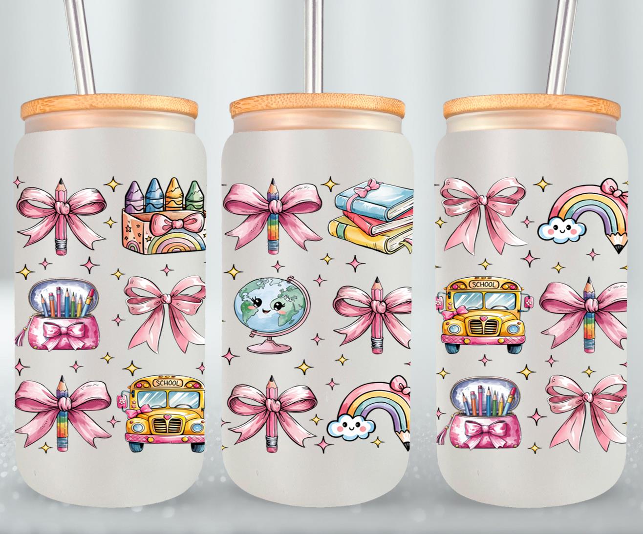 Back to School - glass can