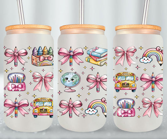 Back to School - glass can