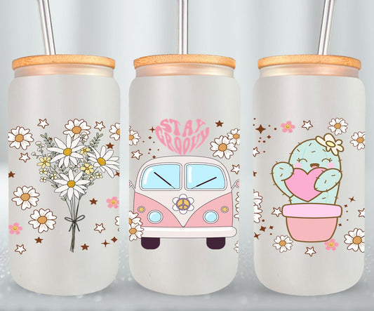 Stay Groovy - glass can