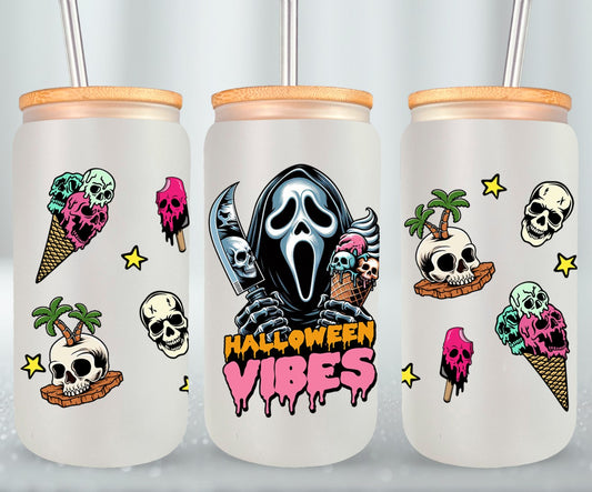 Halloween Vibes - glass can