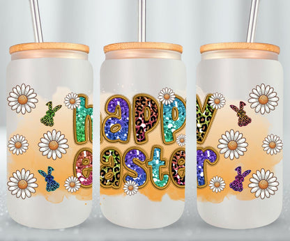 Happy Easter-10357 - glass can