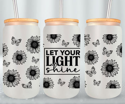Let Your Light Shine - glass can