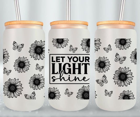 Let Your Light Shine - glass can