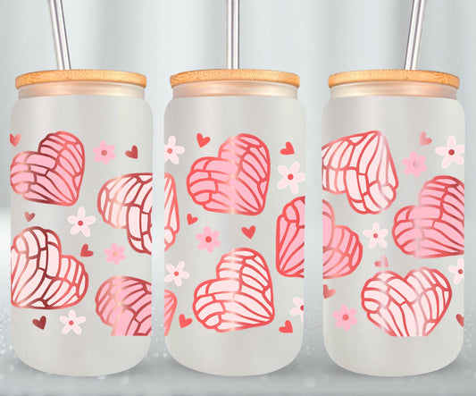 Concha Heart-10097 - glass can