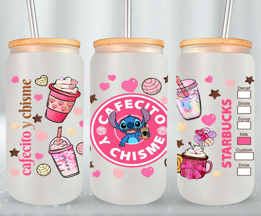 Cafecito y Chisme Alien-10063 - glass can