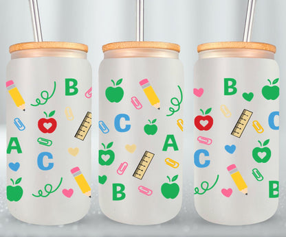 Back to School - glass can
