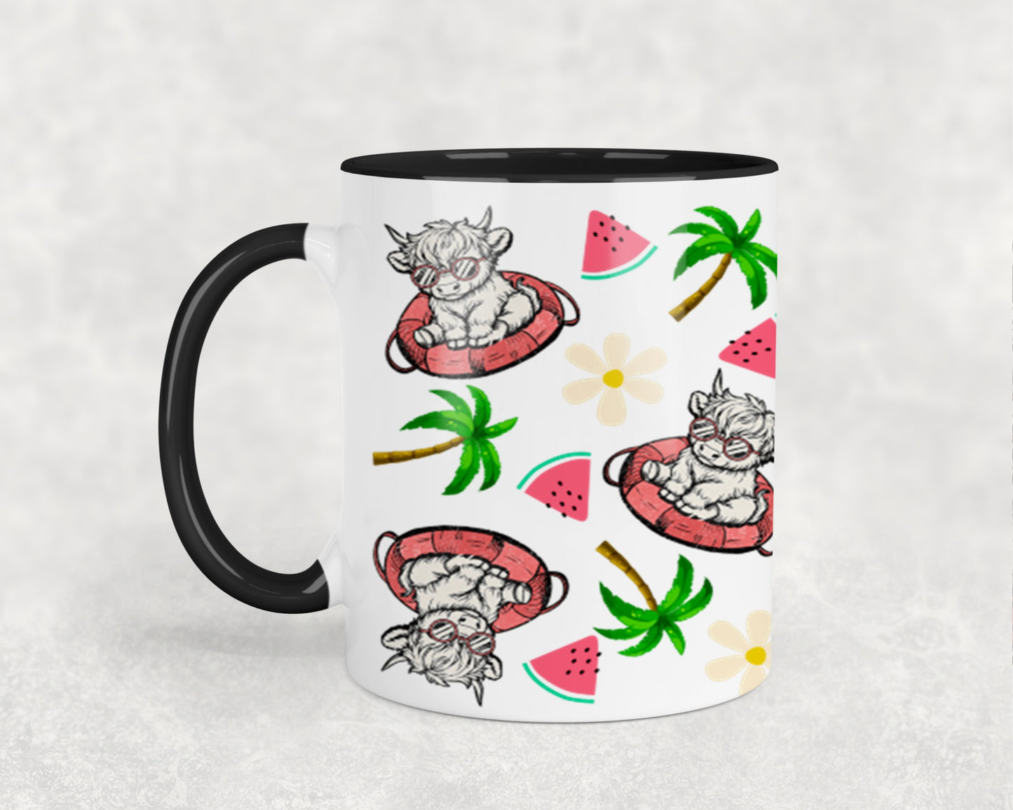 Summer Highland Cow-10670 - mugs
