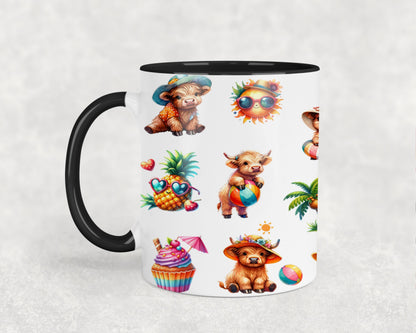 Highland Cow Beach Summer-10642 - mugs