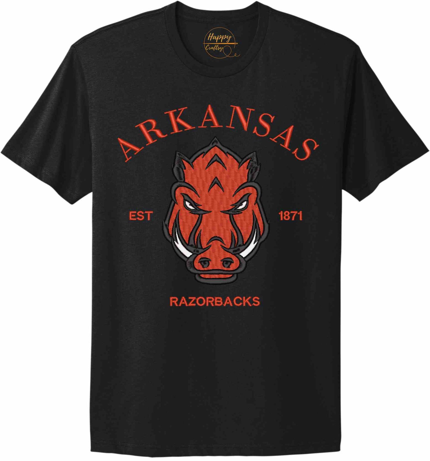 RAZORBACKS EMBROIDERED-10625 - t-shirt