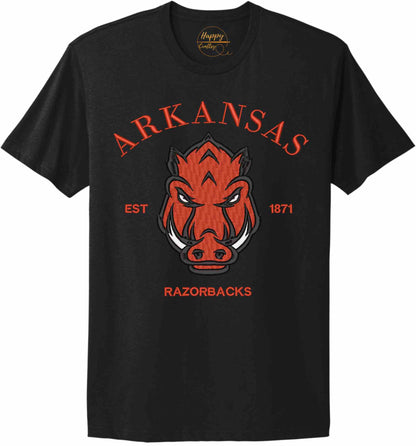 RAZORBACKS EMBROIDERED-10625 - t-shirt
