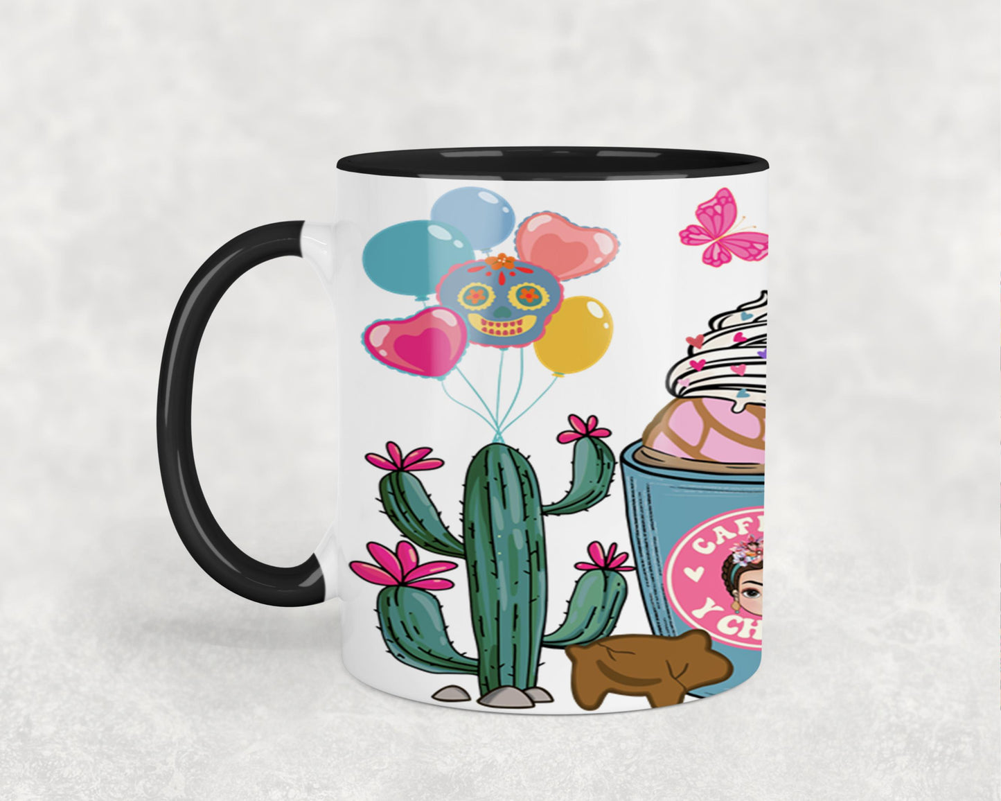 Cafecito y Chisme Mexican Girl-10057 - mugs