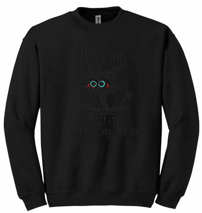 Embroidered I'm Fine - sweatshirt