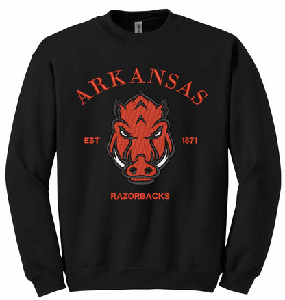 RAZORBACKS EMBROIDERED-10625 - sweatshirt