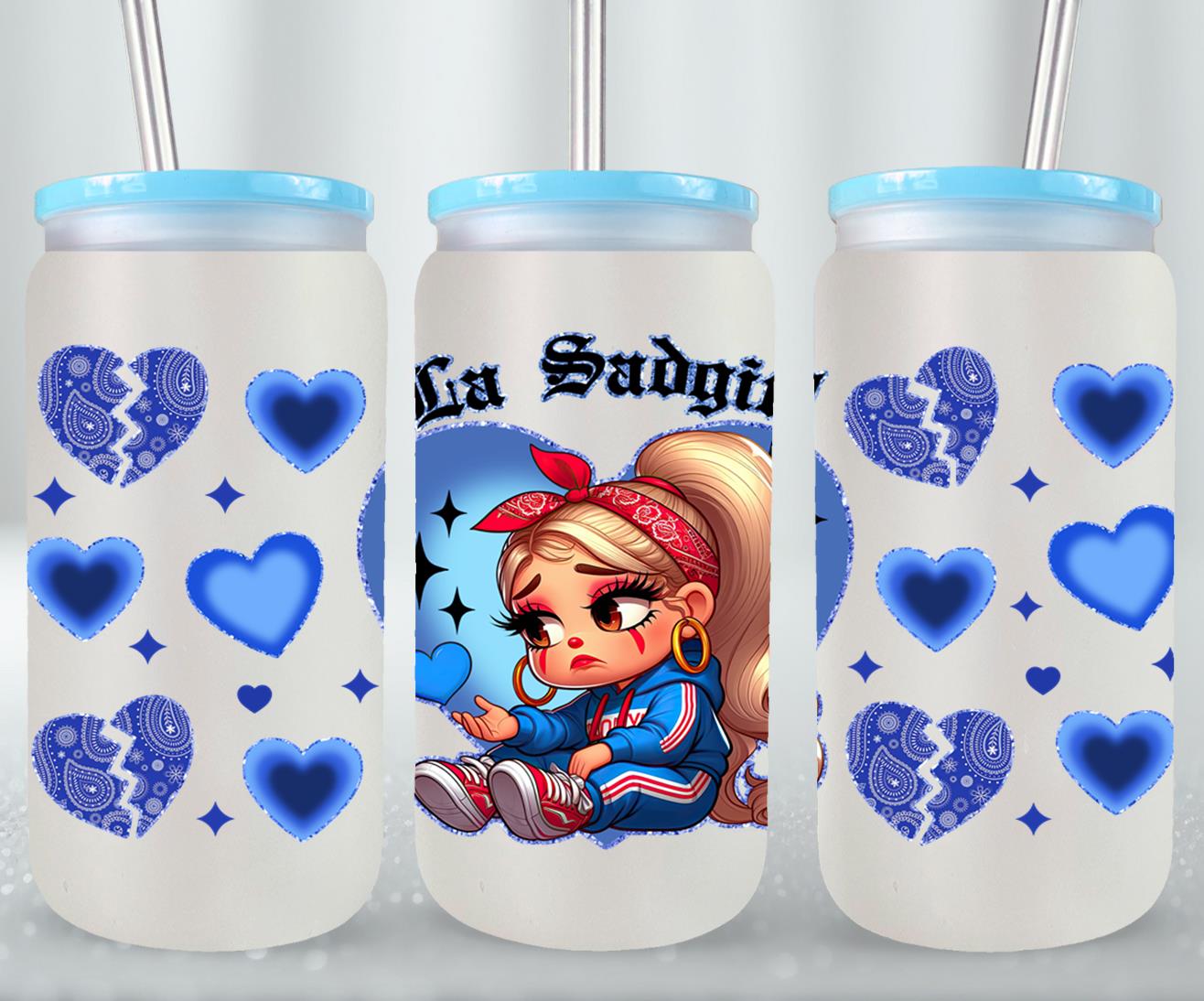 Las Sad Girl-10142 - glass can