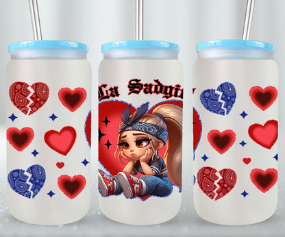 Las Sad Girl-10140 - glass can