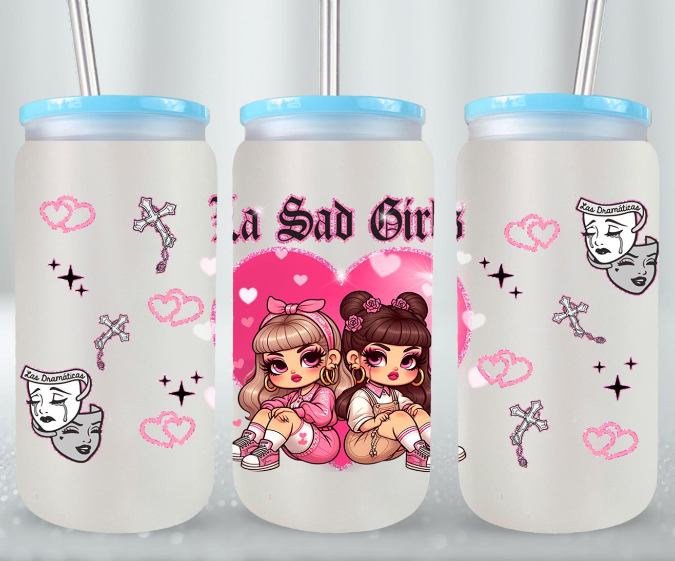 Las Sad Girl-10144 - glass can