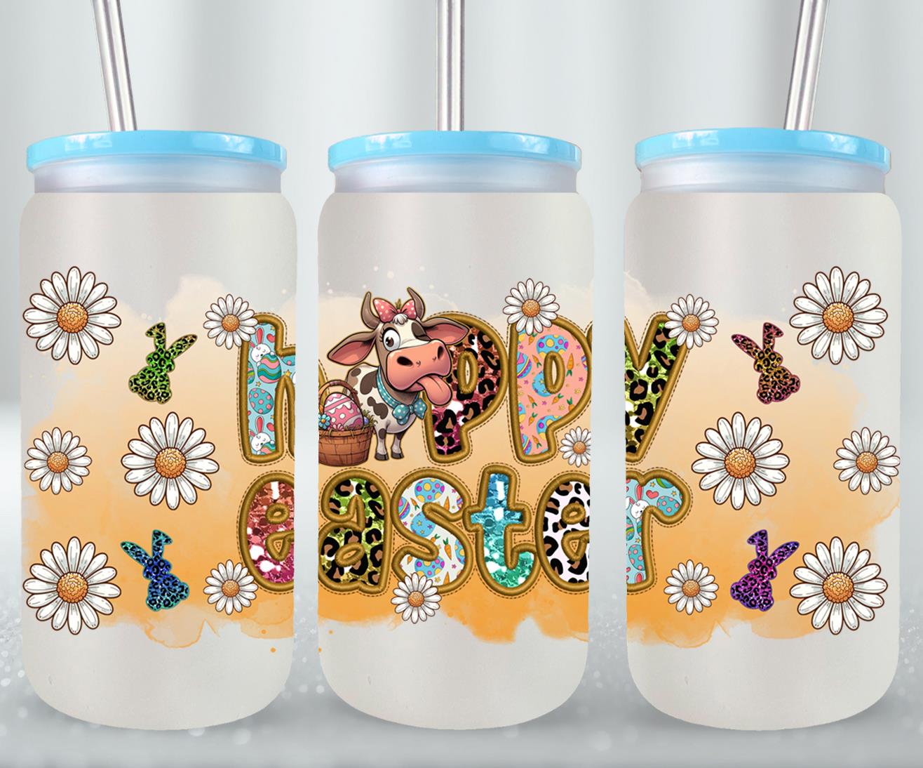 Cow Easter Day-10309 - glass can