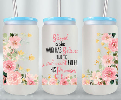 Blessed - glass can