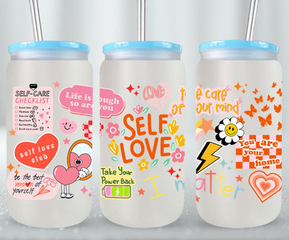 Self Love - glass can
