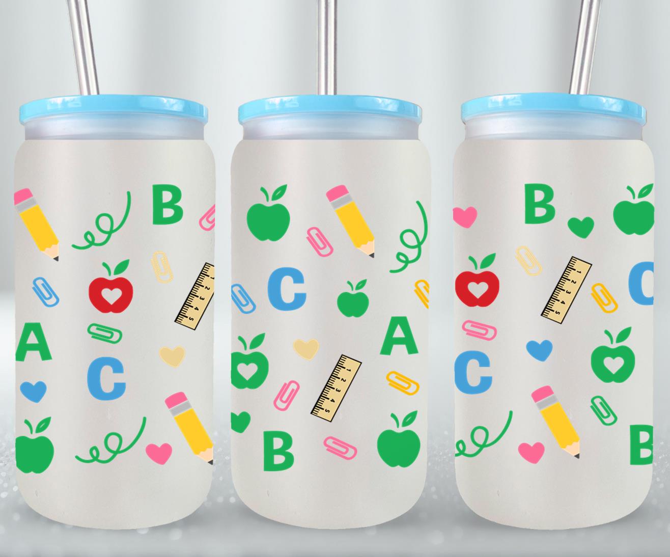 Back to School - glass can