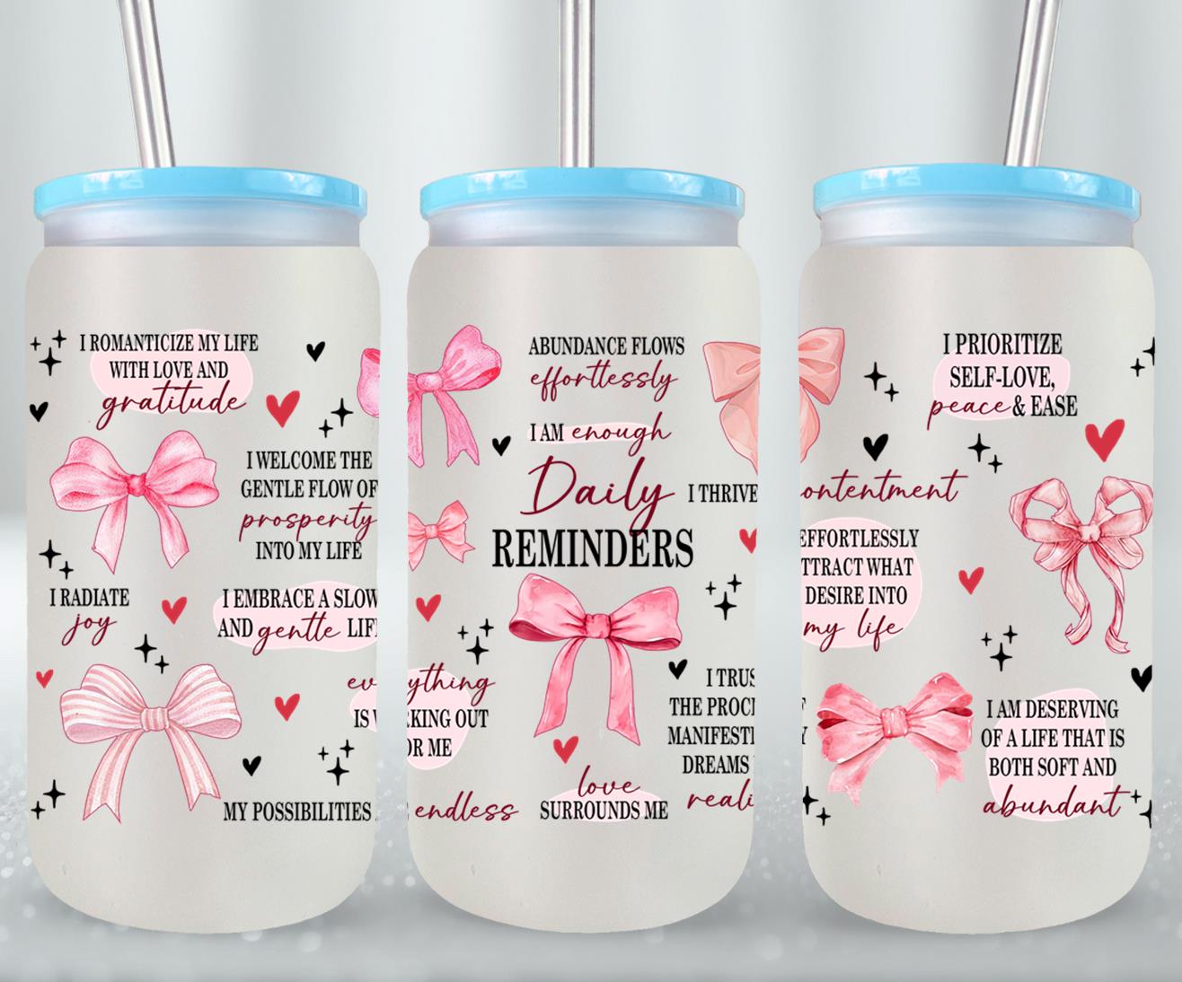 Coquette Daily Reminders-10250 - glass can