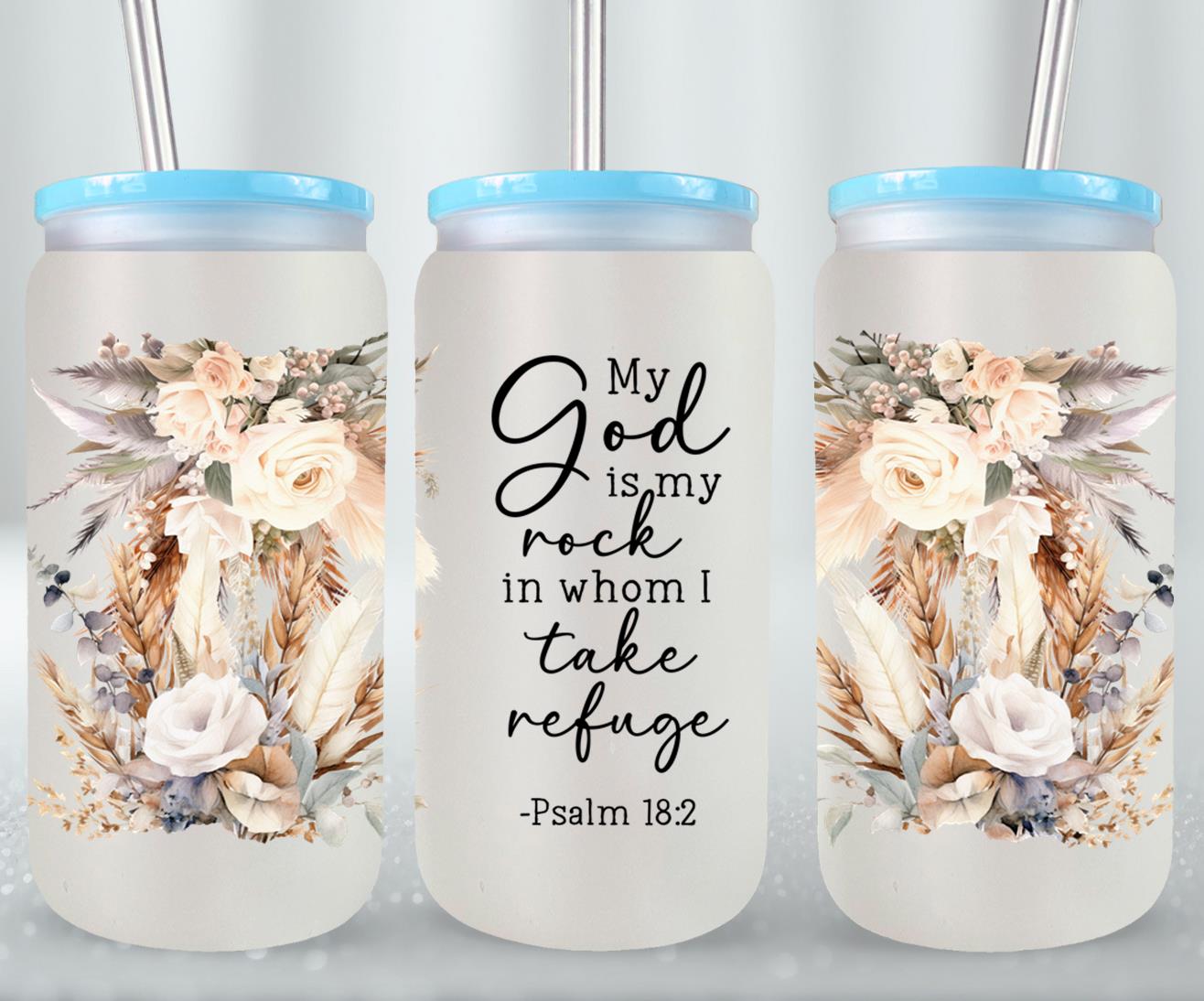 God Is My Rock-10200 - glass can