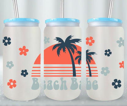 Beach Babe Retro Summer-10676 - glass can