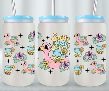 Salty But Sweet Distressed-10667 - glass can