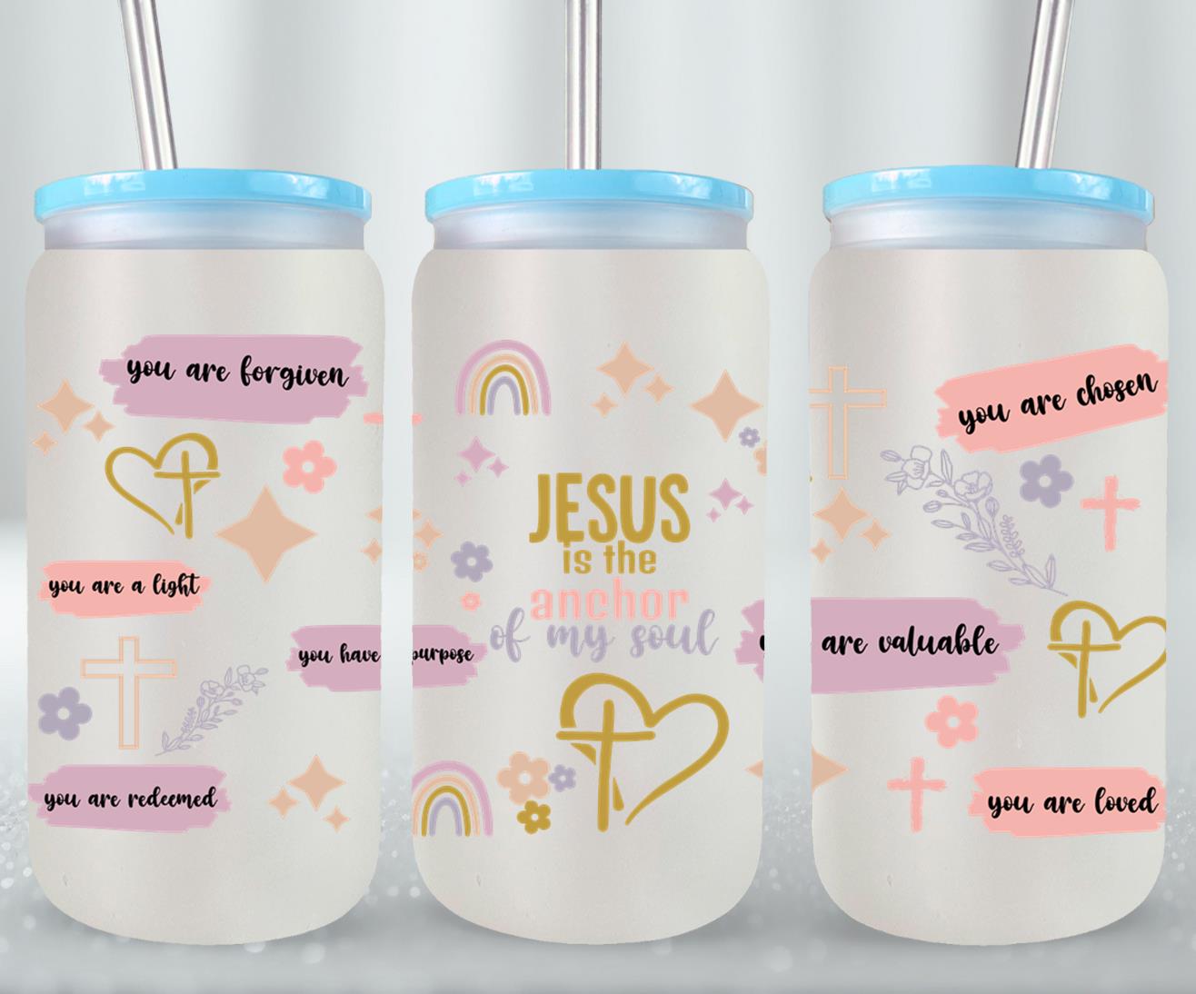 Jesus is the Anchor of my Soul-10211 - glass can