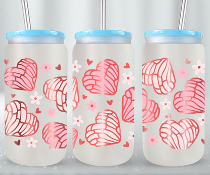 Concha Heart-10097 - glass can
