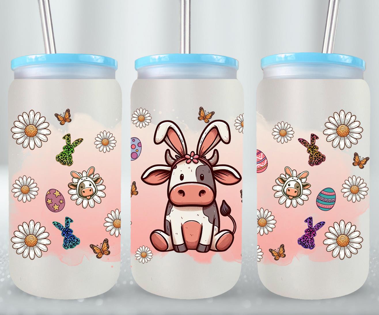 Cow Easter Day-10303 - glass can