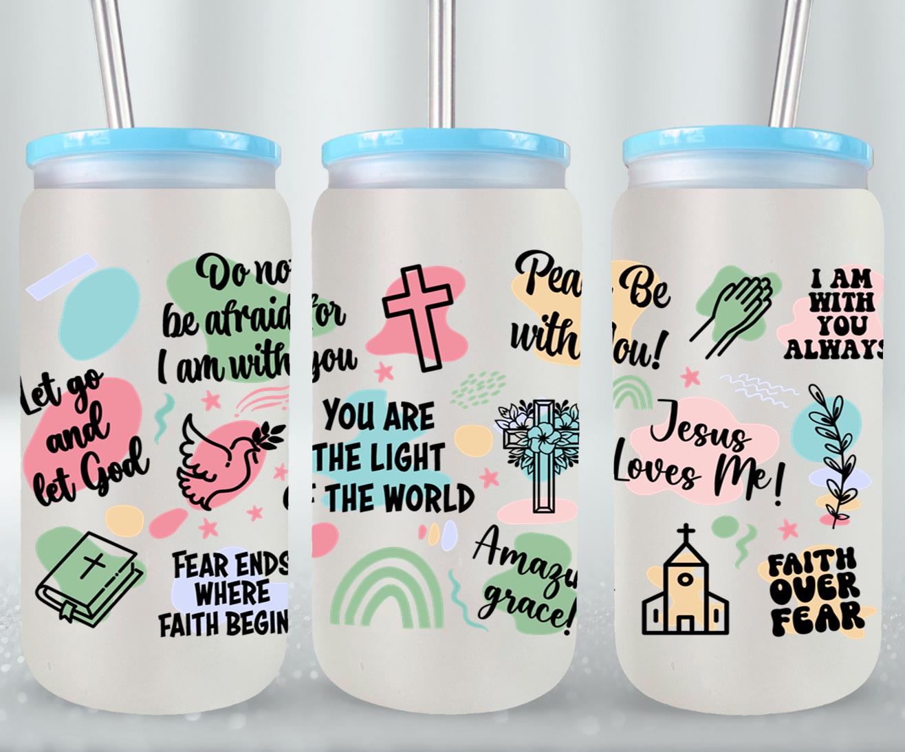 Christian Affirmations-10191 - glass can