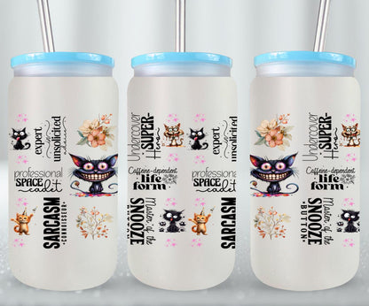 Sarcasm Connoisseur-9906 - glass can