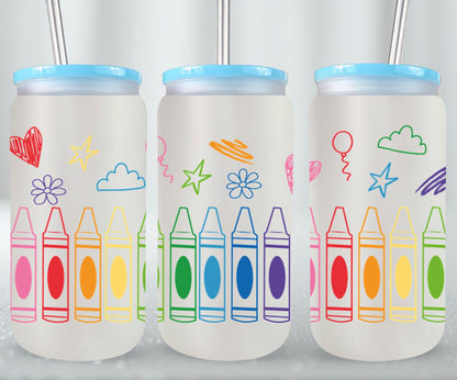 Back to School - glass can