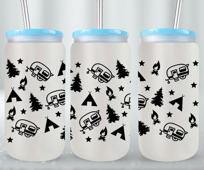 Adventure Camping - glass can