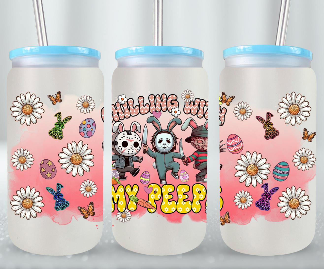 Easter Horror Killer-10331 - glass can