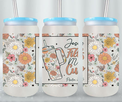 Jesus Fells My Cup-10210 - glass can