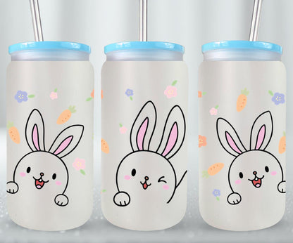 Happy Rabbit-10458 - glass can