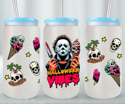 Halloween Vibes - glass can