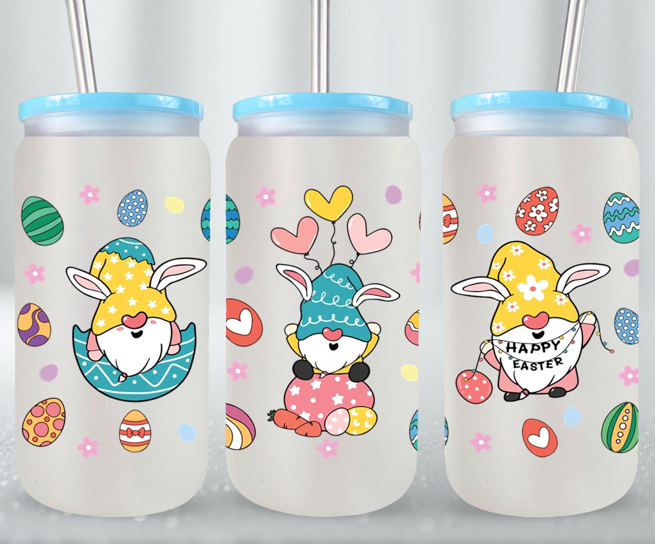 Easter Gnomeo-10326 - glass can