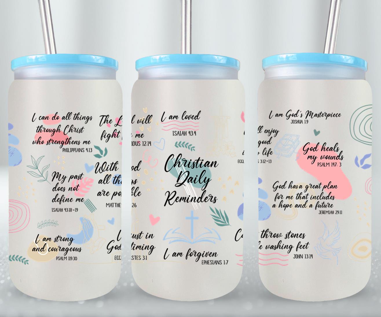 Christian Daily Reminders-10192 - glass can