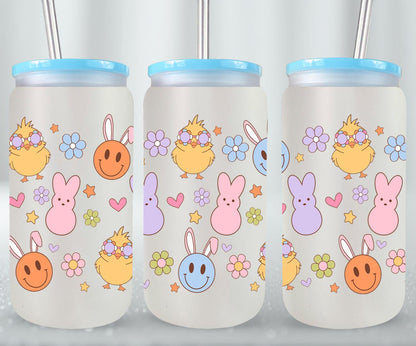 Smiley Easter-10462 - glass can