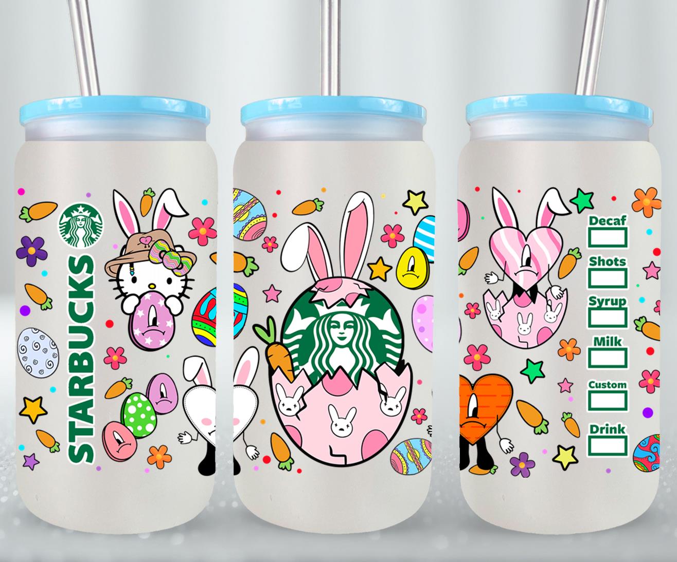 Coffee Easter Bad Bunny-10286 - glass can