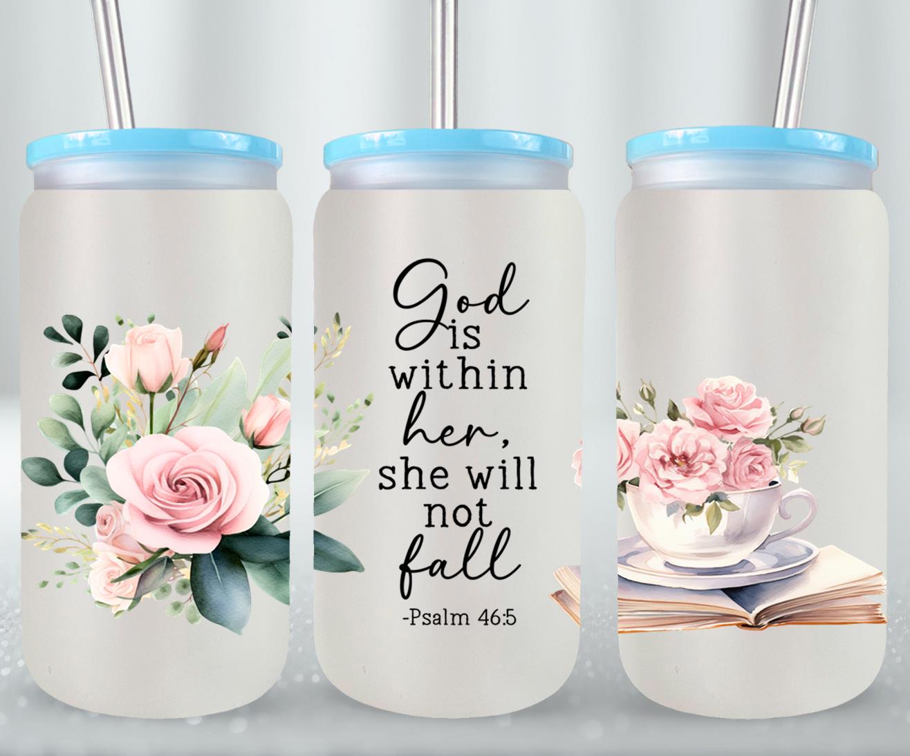 God Is Within Her-10204 - glass can