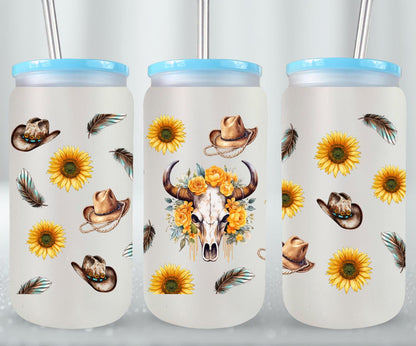 Cow Boy1-10468 - glass can