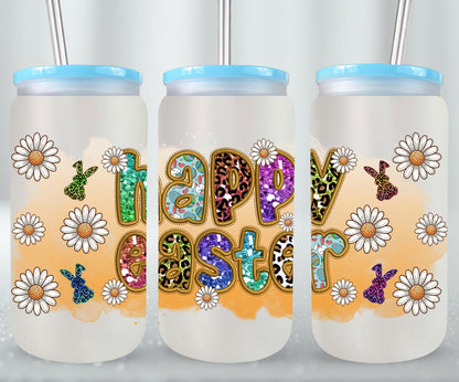 Happy Easter-10361 - glass can