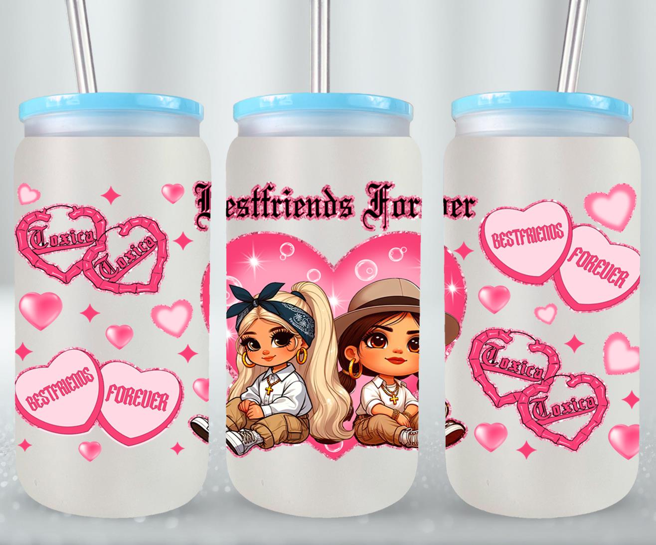 Best Friends Forever-10127 - glass can