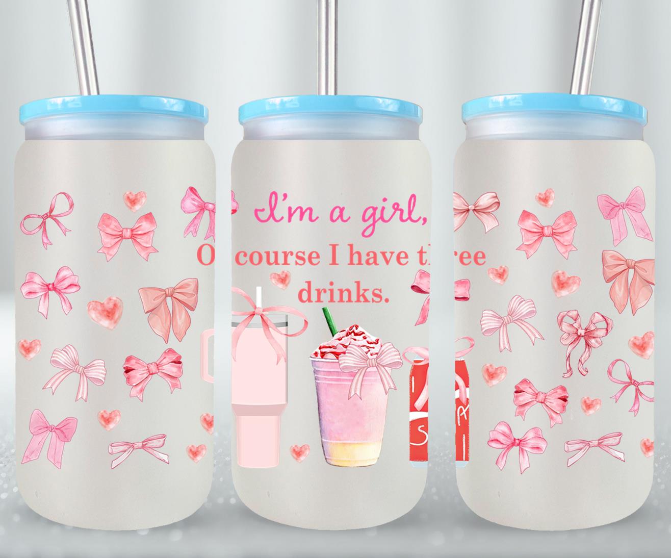 I am a Girl-10257 - glass can