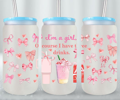 I am a Girl-10257 - glass can