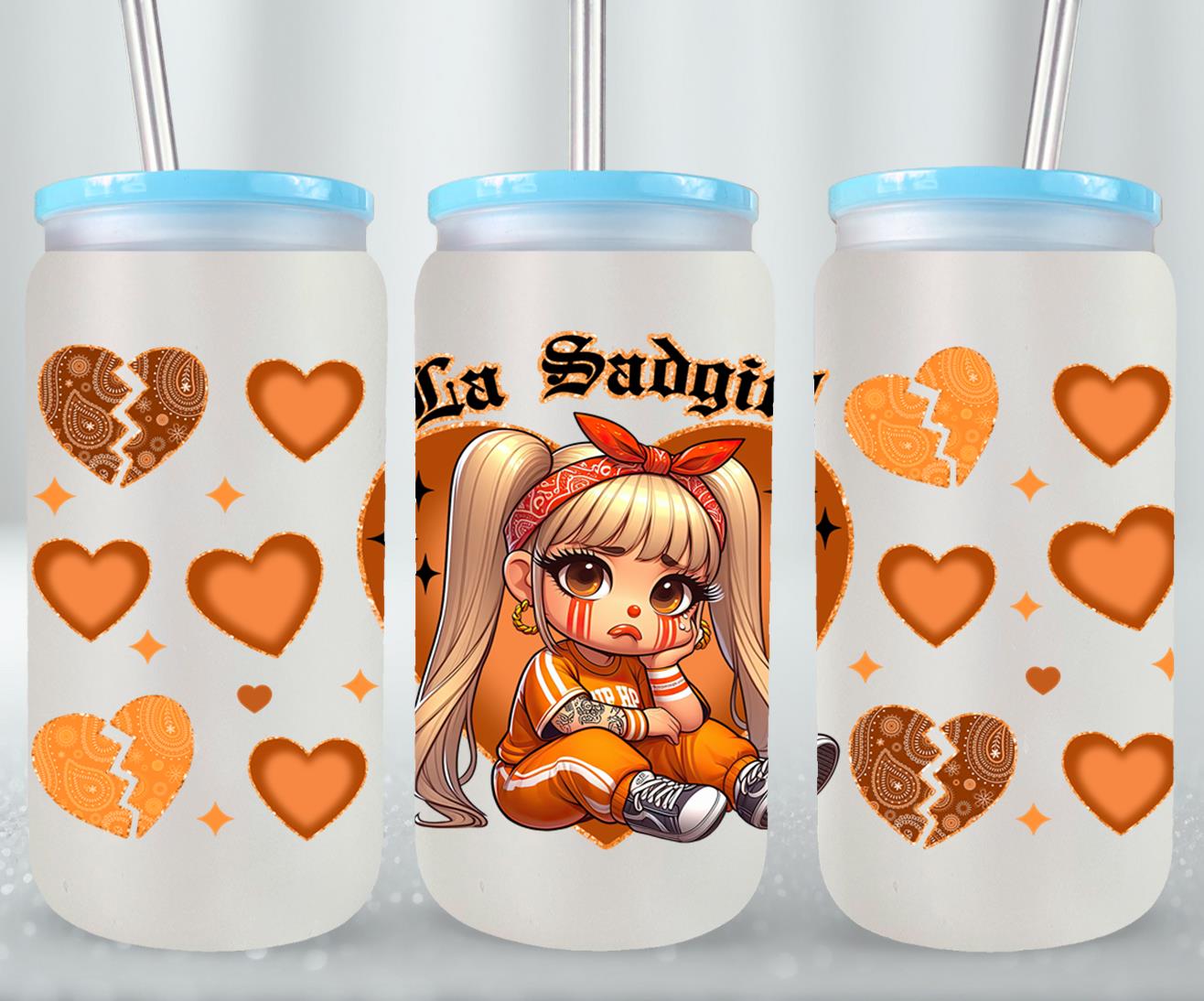 Las Sad Girl-10141 - glass can